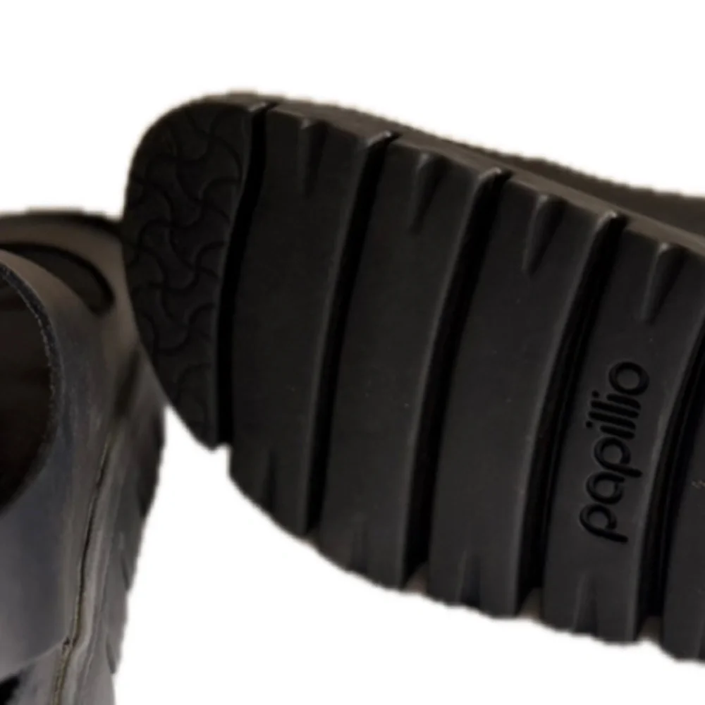 Birkenstock Milano Papillio Chunky Black Leather Sandals EU 38 US7-7.5 - Picture 6 of 7